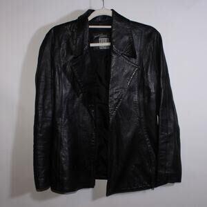 Vintage Michael Hoban Black 100% Genuine Partial Zip Up jacket